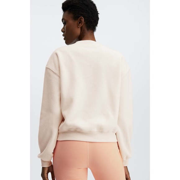 New Fabletics Rayne Polar Fleece Crewneck Oats size S - Picture 3 of 7